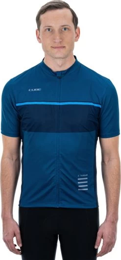 CUBE ATX Trikot Full Zip Kurzarm Blue -Fahrradausrüstung Geschäft 12266 0 30115 1280x1280