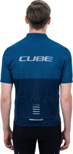 CUBE ATX Trikot Full Zip Kurzarm Blue -Fahrradausrüstung Geschäft 12266 1 30112 1280x1280