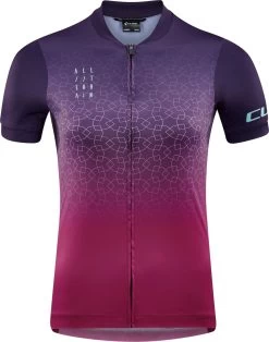 CUBE ATX WS Trikot Full Zip Kurzarm Violet