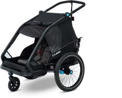 CUBE Kinder Fahrradanhänger Double CMPT Black