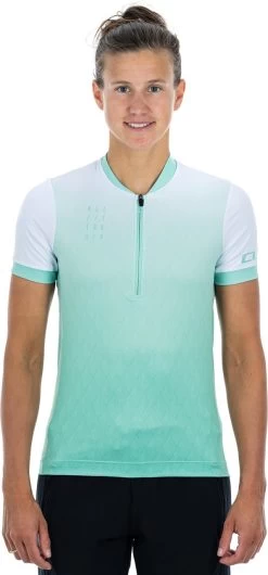 CUBE ATX WS Trikot Half Zip Kurzarm Green´n´white
