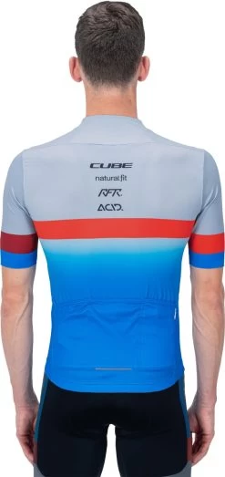 CUBE TEAMLINE Trikot Kurzarm Blue´n´red´n´grey -Fahrradausrüstung Geschäft CUBE TEAMLINE Trikot kurzarm 2HLeum5sNA67Ry 1280x1280