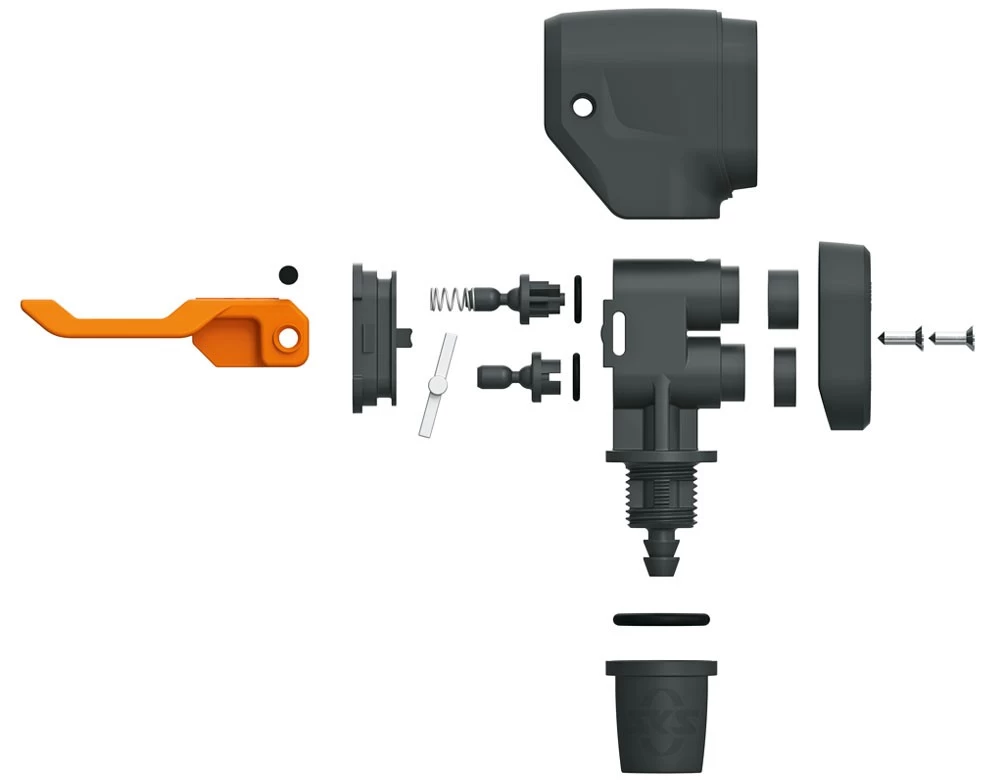 SKS Rennkompressor Mit Multivalve-Ventilkopf Standpumpe 7 SKS Rennkompressor Mit Multivalve-Ventilkopf Standpumpe – Bild 5