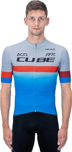 CUBE TEAMLINE Trikot Kurzarm Blue´n´red´n´grey -Fahrradausrüstung Geschäft VH 11493 29832 1280x1280