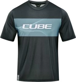 CUBE VERTEX Rundhalstrikot Kurzarm Grey´n´mint