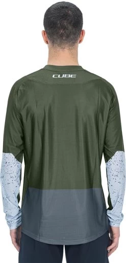 CUBE VERTEX Rundhalstrikot TM Langarm Olive´n´grey -Fahrradausrüstung Geschäft VH C 122962 36792 1280x1280