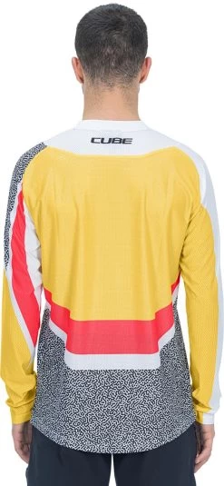 CUBE VERTEX Rundhalstrikot Langarm Yellow´n´pink -Fahrradausrüstung Geschäft VH C 122971 36780 1280x1280