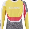 CUBE VERTEX Rundhalstrikot Langarm Yellow´n´pink