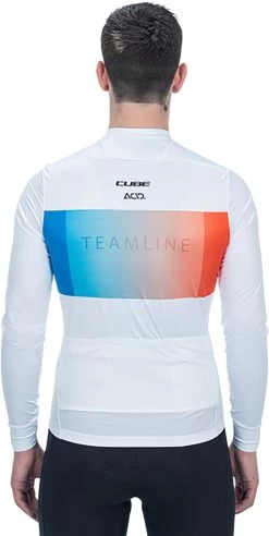 CUBE TEAMLINE Trikot Langarm White´n´blue´n´red -Fahrradausrüstung Geschäft VH C 12350 3 38539 1280x1280