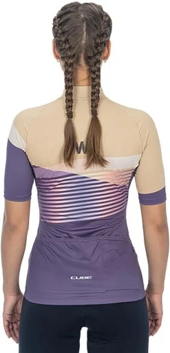 CUBE TEAMLINE WS Trikot Kurzarm Violet´n´sand -Fahrradausrüstung Geschäft VH C 12377 3 38715 1280x1280